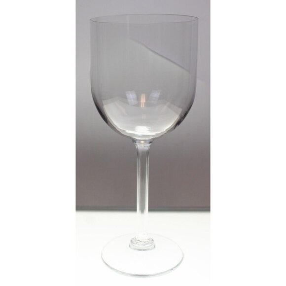 Clear Wine Glass Crystal Goblet Ribbed Column Stem Barware Red White Tableware - Picture 3 of 8